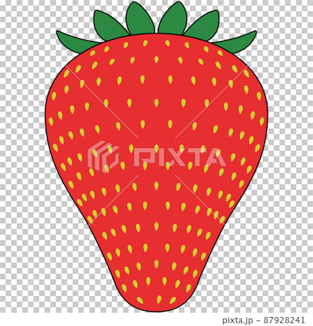 草莓插圖（帶輪廓） 87928241
