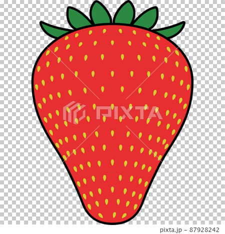 草莓插圖（帶輪廓） 87928242