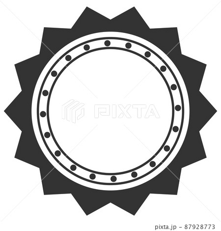 Stamp medal, badge sticker with dotted ornament in a circle 87928773