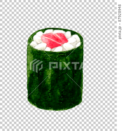 Tekka Maki (single item) Hand-painted watercolor illustration material of Japanese cuisine 87928948