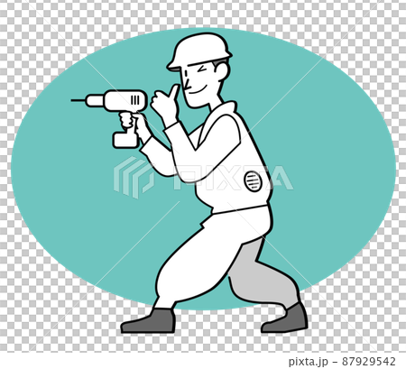 電気ドライバーでビス打ち 87929542