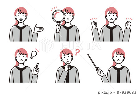 人物 ビジネスパーソン女性セット 87929633