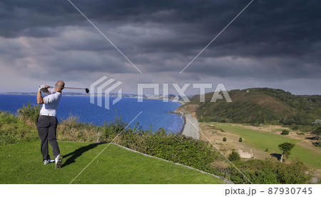 man golf swing 87930745