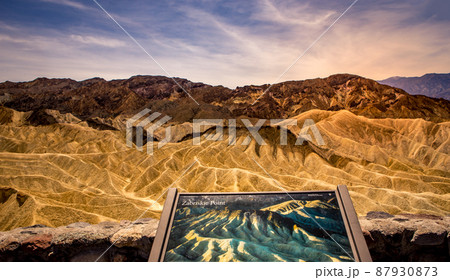 Zabriskie point, death valley, california, usa Zabriskie point, death valley, california, usa 87930873