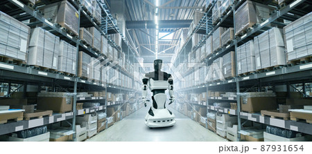 Robot in an automatic warehouse  87931654