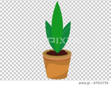 植木鉢と観葉植物 イラスト素材	 87932758