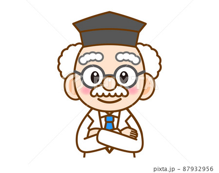 腕組する博士のイラスト素材 腕組する博士のイラスト素材 87932956