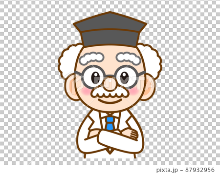 腕組する博士のイラスト素材 腕組する博士のイラスト素材 87932956