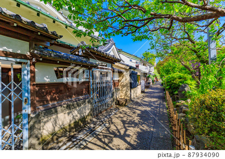 東京 江東区亀戸 亀戸天神社の藤棚と日本料理屋 東京 江東区亀戸 亀戸天神社の藤棚と日本料理屋 87934090