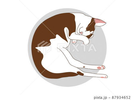 子猫の昼寝イラスト 87934652