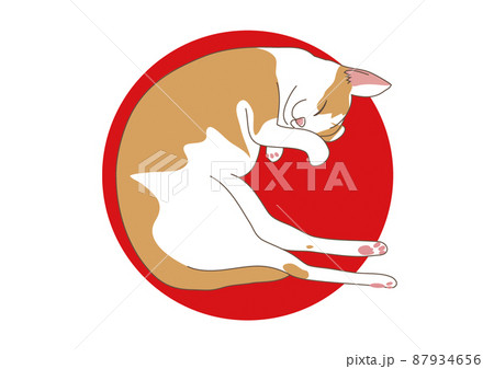 子猫の昼寝イラスト 子猫の昼寝イラスト 87934656