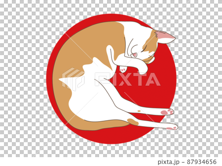 子猫の昼寝イラスト 子猫の昼寝イラスト 87934656