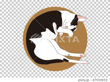 子猫の昼寝イラスト 子猫の昼寝イラスト 87934659