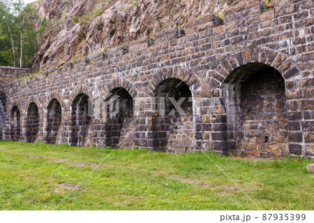 Circum-Baikal Railway. Retaining wall Italian at 102 km 87935399