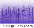 Very peri winter forest, purple vector background illustration 87937270