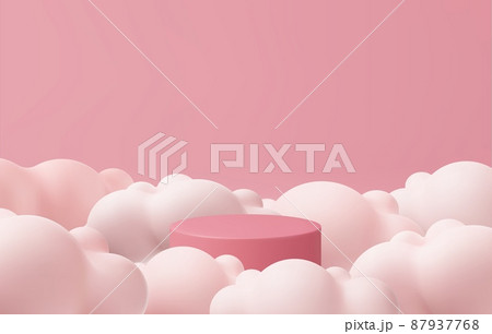3d pink podium 87937768