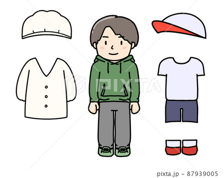 学校での着替え 学校生活 小学生男子のイラスト 学校での着替え 学校生活 小学生男子のイラスト 87939005