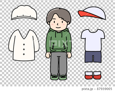 学校での着替え 学校生活 小学生男子のイラスト 学校での着替え 学校生活 小学生男子のイラスト 87939005