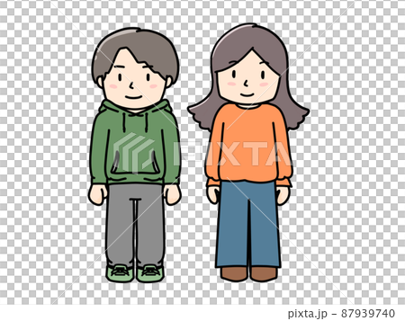 孩子們穿長袖衣服男孩和女孩 孩子們穿長袖衣服男孩和女孩 87939740