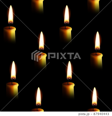 Candle light seamless pattern. Vector illustration. Candle light seamless pattern. Vector illustration. 87940443