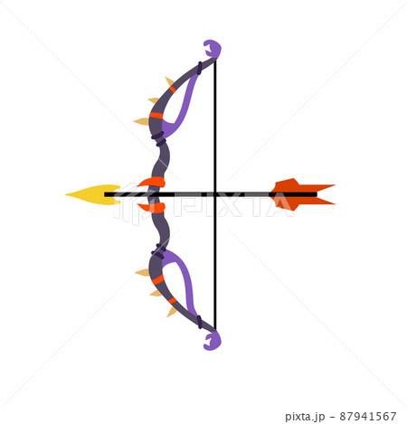 Fantasy blue bow and arrow Fantasy blue bow and arrow 87941567