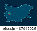 Bulgaria simplified vector map in a digital blue design 87942026