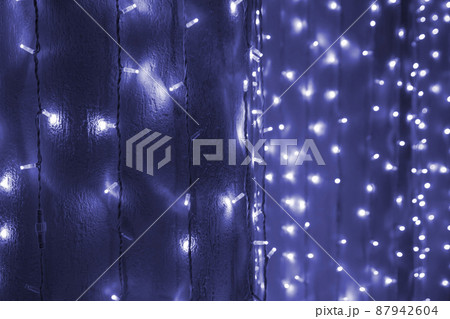 background blurred abstraction of colored lanterns and decorations. 87942604