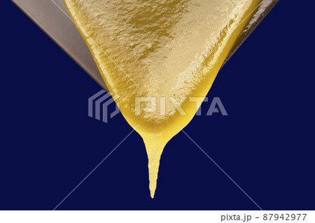 Fresh flower honey flows down from the plate. vitamin organic food Fresh flower honey flows down from the plate. vitamin organic food 87942977