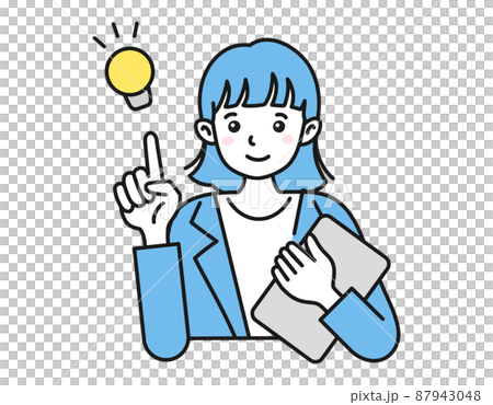 Inspiration / Proposal woman Simple person illustration Business person Inspiration / Proposal woman Simple person illustration Business person 87943048