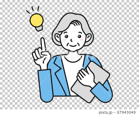 Inspiration / Proposal Elderly Woman Simple Person Illustration Business Person Inspiration / Proposal Elderly Woman Simple Person Illustration Business Person 87943049