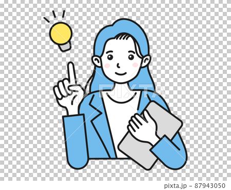 Inspiration / Proposal woman Simple person illustration Business person Inspiration / Proposal woman Simple person illustration Business person 87943050