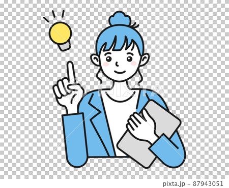 Inspiration / Proposal woman Simple person illustration Business person Inspiration / Proposal woman Simple person illustration Business person 87943051