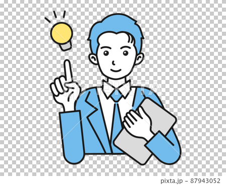 靈感/建議男性簡單人物插圖商務人士 87943052