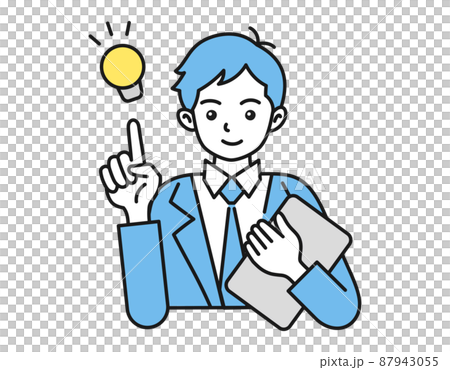 靈感/建議男性簡單人物插圖商務人士 靈感/建議男性簡單人物插圖商務人士 87943055