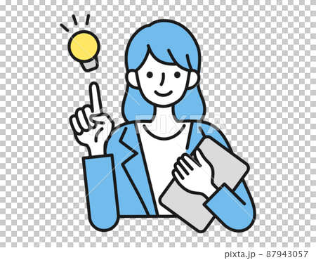 Inspiration / Proposal woman Simple person illustration Business person Inspiration / Proposal woman Simple person illustration Business person 87943057