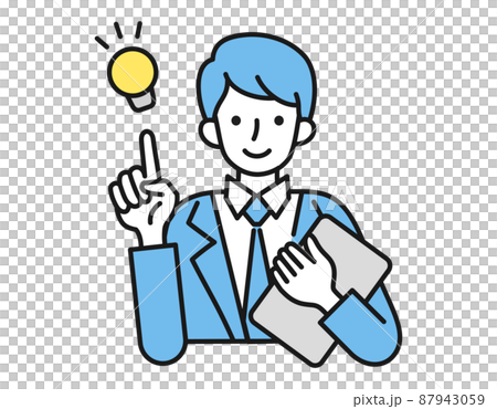 Inspiration / Proposal Male Simple Person Illustration Business Person Inspiration / Proposal Male Simple Person Illustration Business Person 87943059