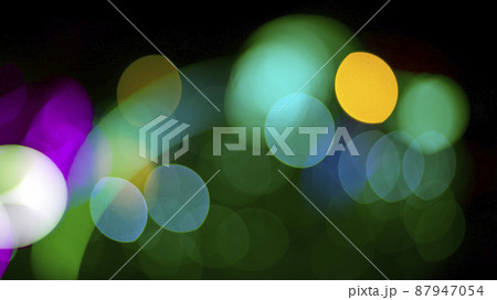 background blurred abstraction of colored lanterns and decorations 87947054