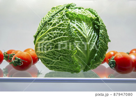 fruits and vegetables in the refrigerator. preservation of vitamin healthy food fruits and vegetables in the refrigerator. preservation of vitamin healthy food 87947080