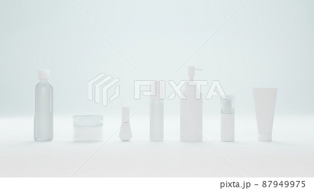 白い世界の化粧品ボトル 87949975