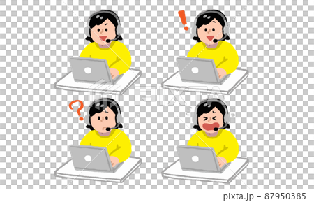 Headset Female set to operate a personal computer (hand-painted color) 87950385