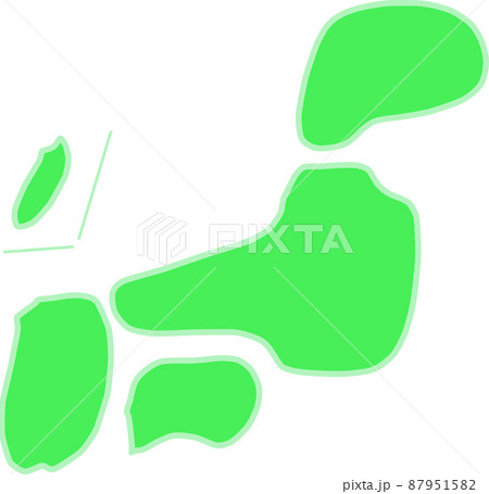 アニメ調のかわいい日本地図 87951582