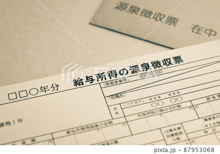 給与所得の源泉徴収票 給与所得の源泉徴収票 87953068