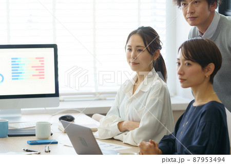 働く人々 オフィスシーン 働く人々 オフィスシーン 87953494
