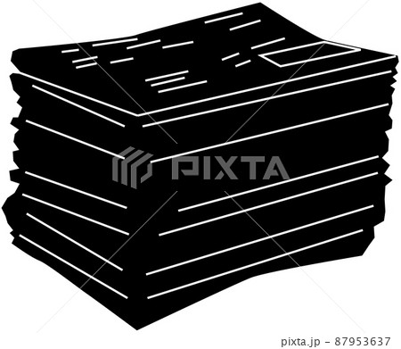 シンプルな新聞のシルエット シンプルな新聞のシルエット 87953637