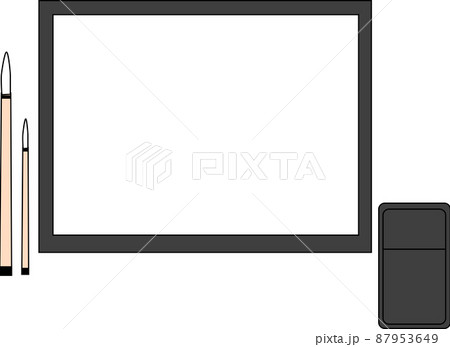 習字を書くイメージのイラストのイラスト素材