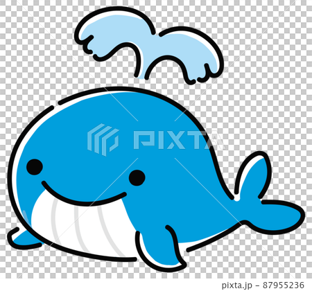 かわいいクジラのベクターイラスト　単品 87955236