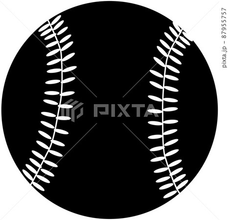 野球ボールのシルエット素材 野球ボールのシルエット素材 87955757