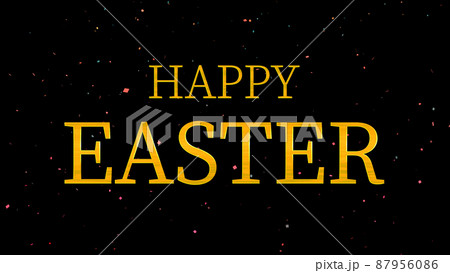 Happy Easter　イースター　イベント　テキスト　壁紙　グリーティングカード 87956086