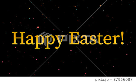 Happy Easter　イースター　イベント　テキスト　壁紙　グリーティングカード 87956087