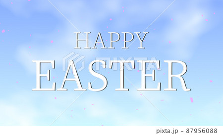 Happy Easter　イースター　イベント　テキスト　壁紙　グリーティングカード 87956088